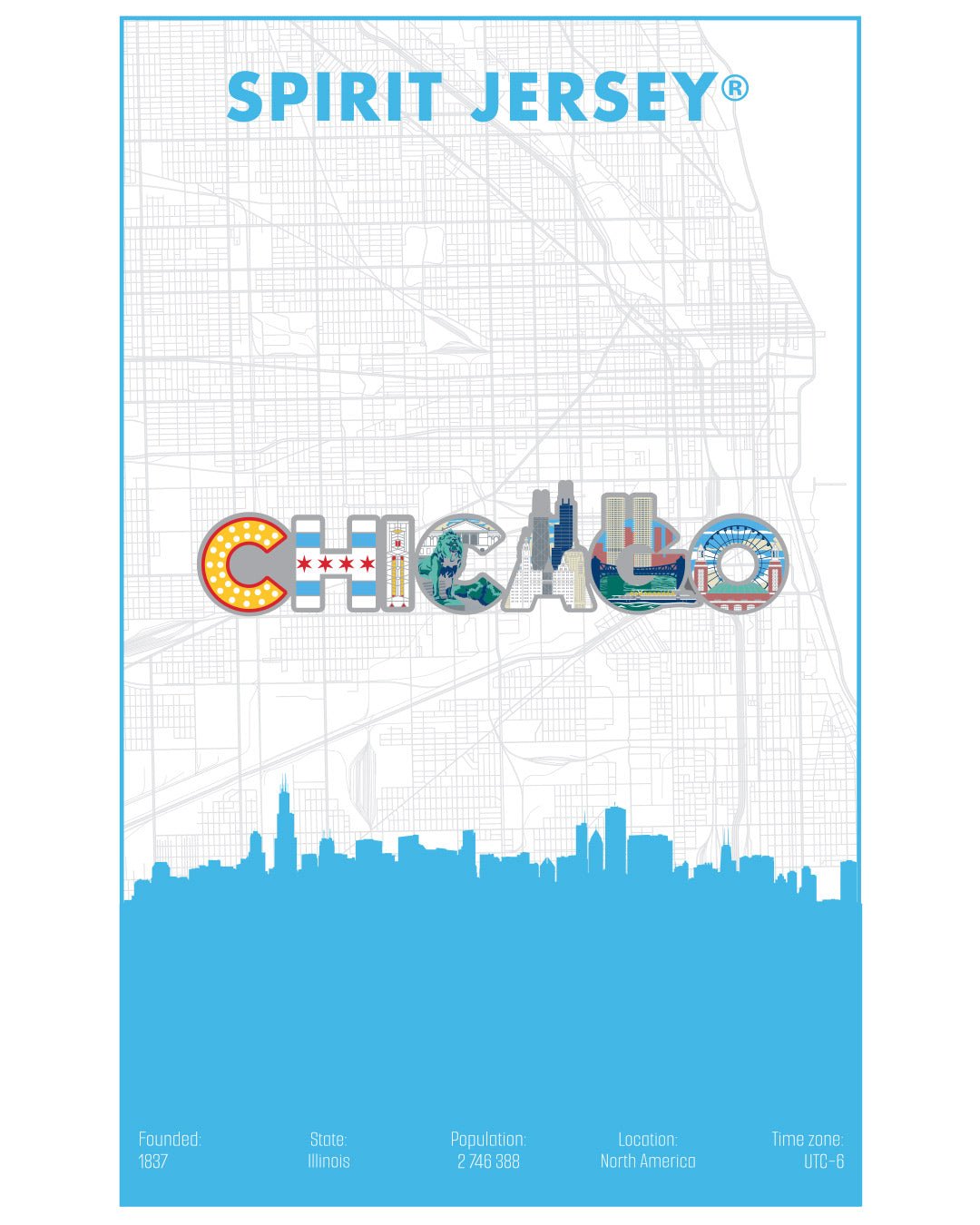 Chicago Skyline Enamel Pin 1