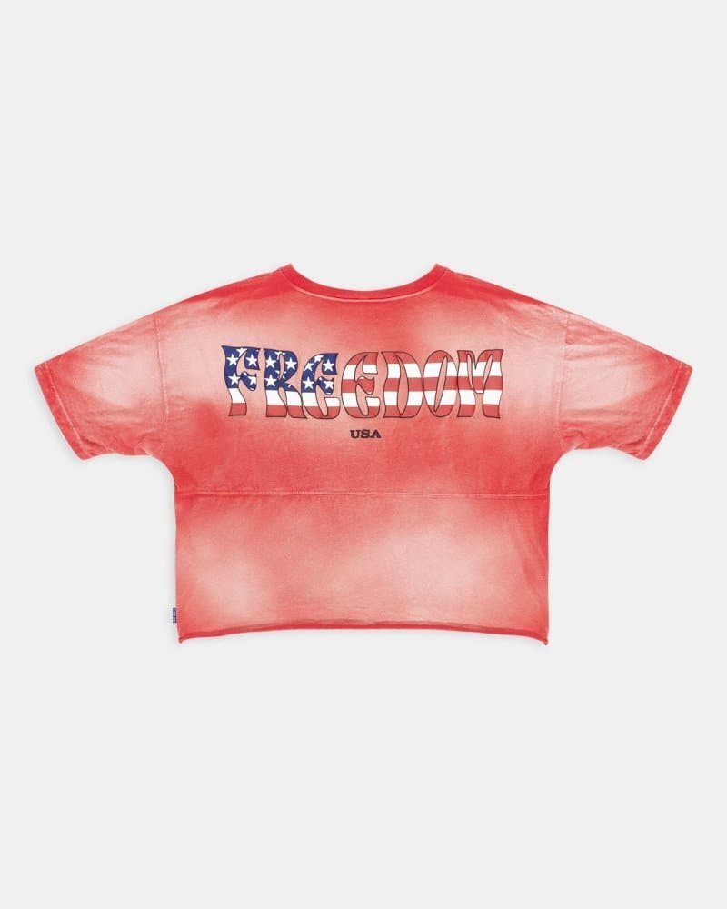 Freedom Vintage Red Cropped Short Sleeve Spirit Jersey® 5